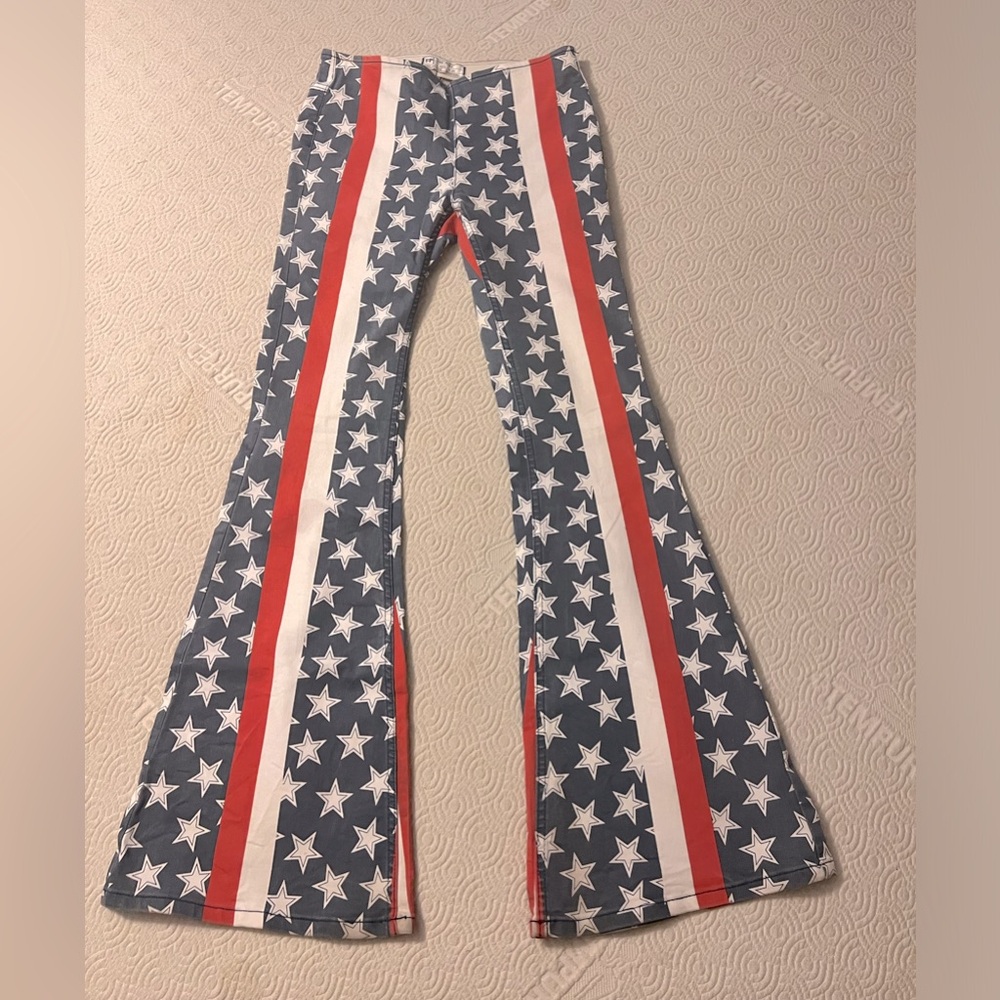 Free People Penny Pull On Stars & Stripes Flares